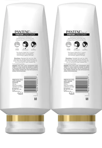 Vista 2 de Pantene Acondicionador Classic Clean, 24 fl oz, paquete doble