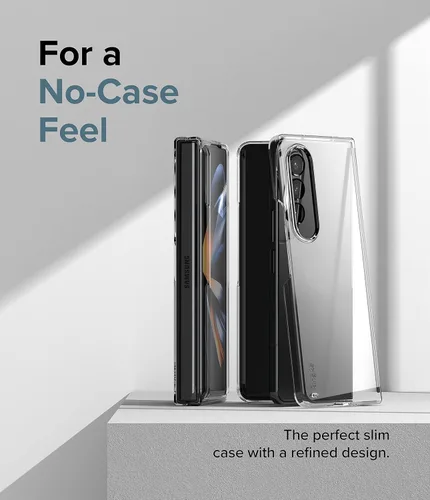 Vista 3 de Ringke Funda delgada [material antiamarilleo] compatible con Samsung Galaxy Z Fold 4 5G (2022) para minimalista pero resistente, funda transparente