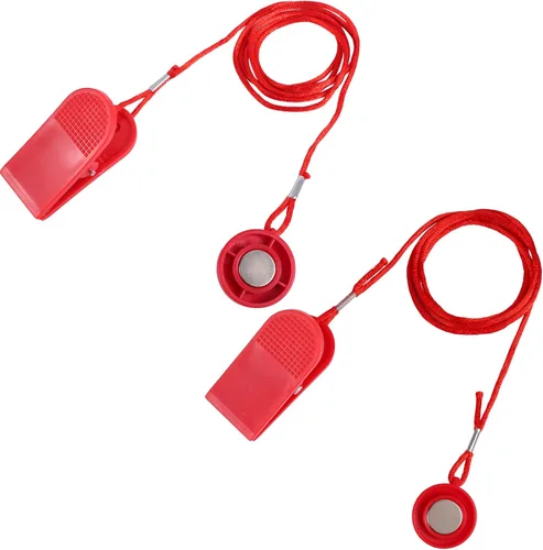 Vista 8 de lasuroa 2pcs Treadmill Magnet Safety Keys, 2 Styles Treadmill Magnetic Key Replacement Round Universal Running Machine Emergency Stop Safety Switch