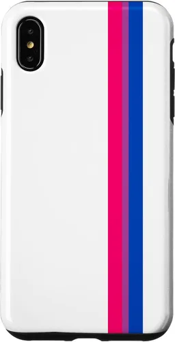 Vista 10 de Funda blanca para iPhone 13 Pro Subtle Bi Pride Flag LGBT Bisexual Stripe