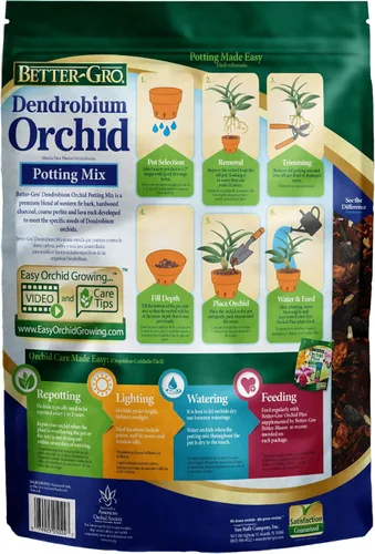 Vista 3 de Bombilla solar 50240 Better Gro Dendrobium Mix, 8 cuartos de galón, natural Marrones
