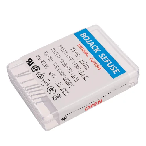 Vista 4 de BOJACK SF70E SEFUSE 10A 250V Fusibles Térmicos 163.4 °F Cortes Térmicos (Paquete de 10)