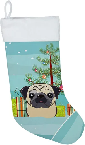 Vista 15 de Caroline's Treasures BB1590CS Árbol de Navidad y Alaskan Malamute Calcetines de Navidad para colgar en la chimenea, decoración de fiesta de Navidad