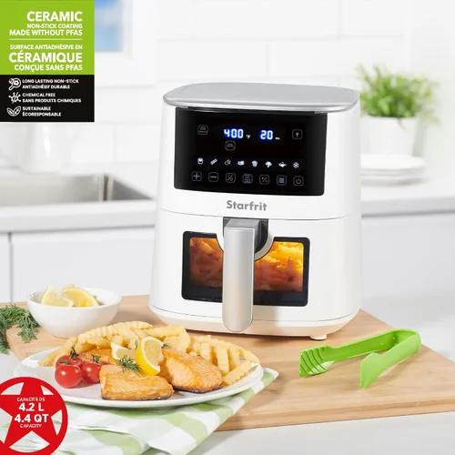 Vista 7 de Starfrit Freidora de aire digital, 4.2L, cerámica antiadherente, 1400W