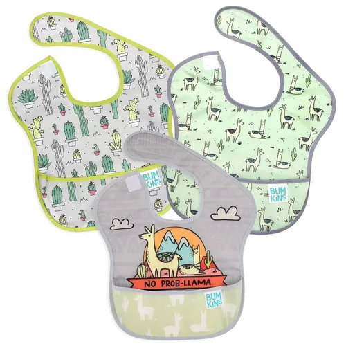Vista 19 de Bumkins Baberos para niña o niño, SuperBib para bebés y niños pequeños de 6 a 24 meses, imprescindibles para comer, alimentar, suministros