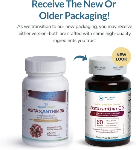 Vista 2 de Suplemento de astaxantina de 12 mg – AstaREAL™ Procedente de microalgas con geranilgeraniol GG-Gold® y Tocotrienoles DeltaGold®, sin OMG, sin