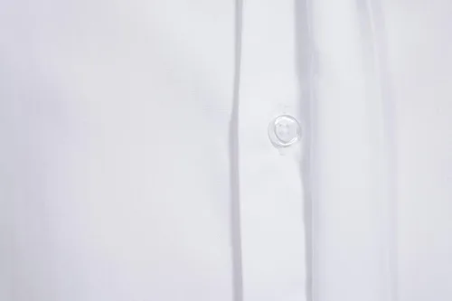 Vista 4 de VANCOOG Camisas de vestir de manga larga con cuello de banda para hombre (cuello mandarina)