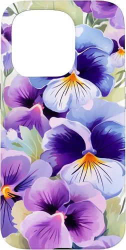 Vista 14 de Pansy Flower Pattern Floral Case for iPhone 17