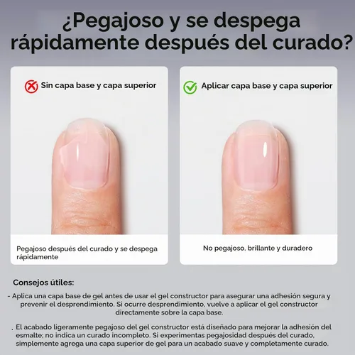 Vista 5 de GELLEN Gel constructor 5 en 1 para uñas, 0.7 fl oz fórmula transparente sin HEMA Gel constructor de uñas libre de hema de 0.7 fl oz