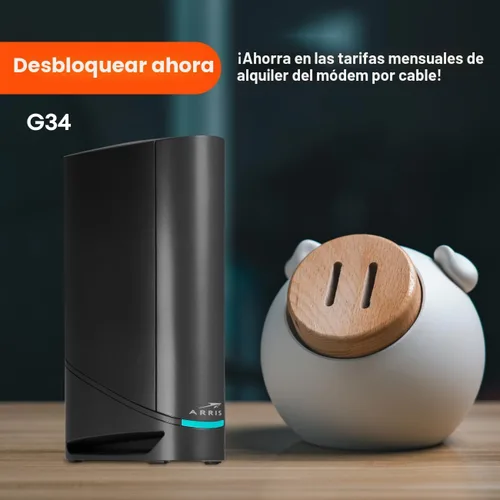 Vista 5 de ARRIS Surfboard G34 DOCSIS 3.1 Cable módem y enrutador Wi-Fi 6 AX3000