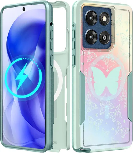 Vista 54 de Funda para Moto G 5G 2024 – Compatible con MagSafe para mujeres y niñas, bonita funda protectora magnética para teléfono, diseño femenino Kawaii