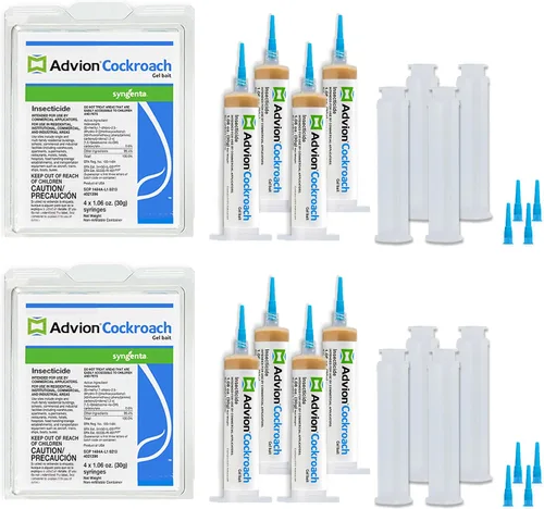 Vista 7 de Advion - Cebo de gel para cucarachas, 4 tubos x 1.06 oz, 4 émbolos y 4 puntas, control de plagas de insectos de cucarachas alemanas, uso
