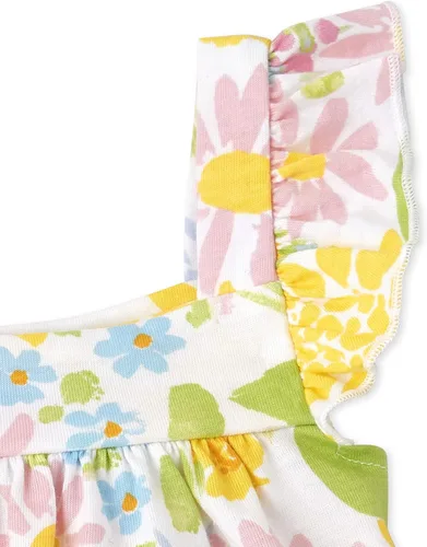 Vista 2 de The Children's Place Conjunto de ropa de juego sin mangas para bebés y niñas, paquete de 3