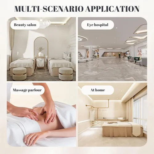 Vista 6 de Almohada facial ergonómica transpirable de espuma viscoelástica con cierre de cremallera antideslizante desmontable lavable boca abajo para spa