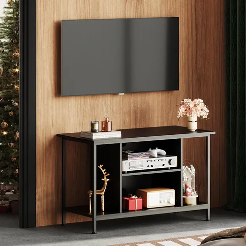 Vista 2 de WLIVE Soporte de TV para TV de 32 pulgadas, centro de entretenimiento de TV pequeño con gabinete de almacenamiento, soportes de TV industriales