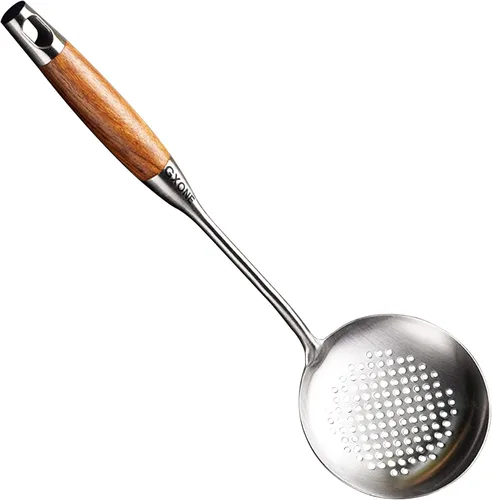 Vista 9 de Cuchara de Cocina, Cucharas Grandes de Servir de Acero Inoxidable 304, Plata/31,9 cm