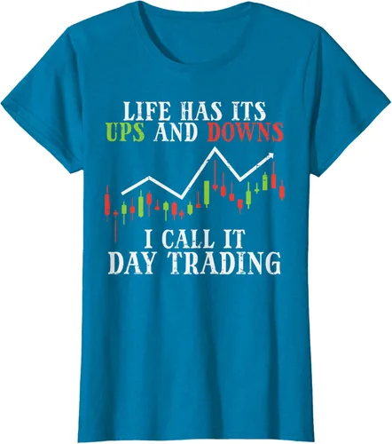 Vista 106 de Life Ups And Downs Day Trading Crypto Stock Market Trader T-Shirt, Negro