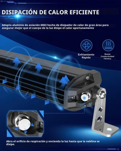 Vista 4 de CO LIGHT Barra de luz LED curvada de una fila de 44 pulgadas Lente de proyector 6D Haz combinado de punto e inundación Luz de conducción