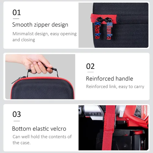 Vista 5 de Khanka Funda rígida para Milwaukee Electric Tools 2648-20 M18 + carcasa rígida para enrutador compacto inalámbrico Milwaukee M18 FUEL