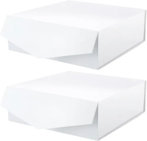 Vista 27 de Caja de regalo negra con tapa magnética para regalo Negro-9