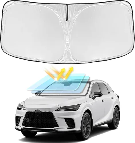 Vista 86 de Parasol de 4 capas para parabrisas, ajuste personalizado, tela 240T