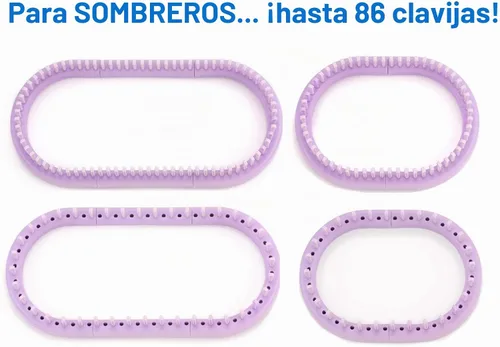 Vista 4 de Authentic Knitting Board Telar multi-tejido ajustable, piezas de enganche, calibre pequeño y grande