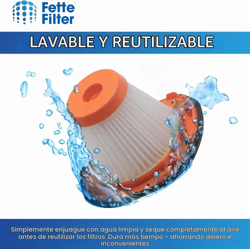 Vista 6 de Fette Filter - Juego de filtros de vacío compatibles con BLACK+DECKER 20V MAX POWERCONNECT modelos de aspiradora de mano BCHV001C1, BCHV001B
