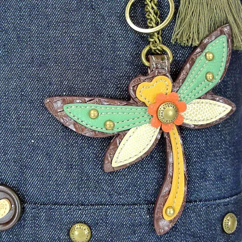 Vista 2 de Chala Bolso Patch Bandolera DRAGONFLY Denim Azul Marino Bolsa, Pequeño