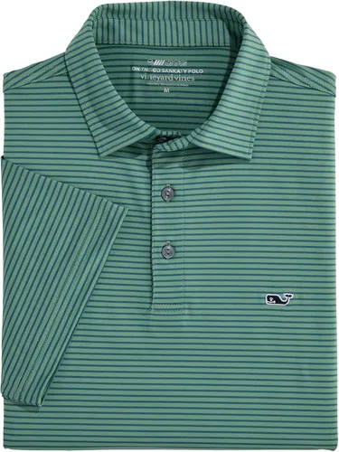 Vista 12 de Vineyard Vines Polo Bradley Stripe Sankaty para hombre Ocean Breeze Tejeda