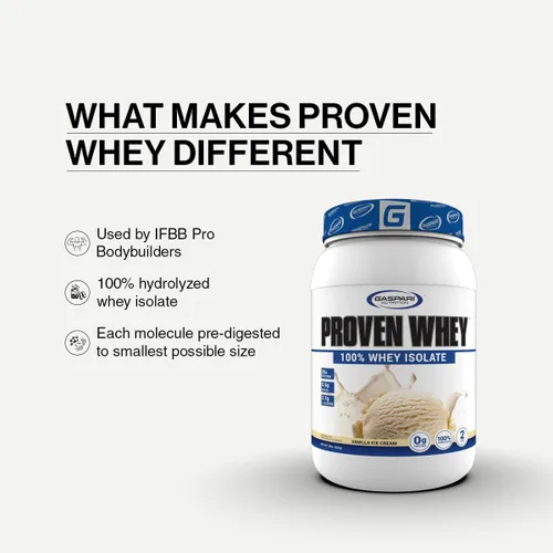 Vista 3 de Gaspari Nutrition Suero comprobado, aislado de suero 100% hidrolizado, alto en proteínas, sin lactosa, bajo en carbohidratos y bajo en azúcar