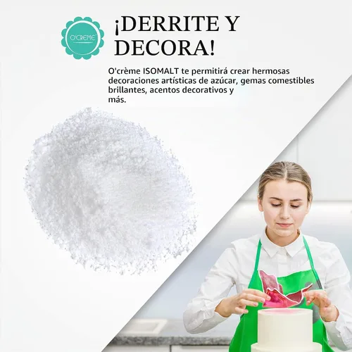 Vista 3 de O'Creme Isomalt Crystals - Sustituto de azúcar para dulces y hornear, 1