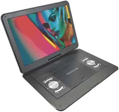 Vista 2 de Proscan Reproductor de DVD portátil de 13,3" negro con control remoto - PDVD1332