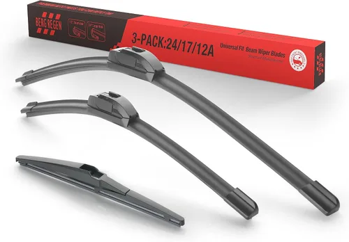 Vista 101 de BERG REGEN Escobillas limpiaparabrisas de 15"+15" con escobilla trasera de 13" - Juego de repuesto automotriz para Jeep Wrangler JK 2008 2009 2010