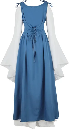 Vista 3 de Zhitunemi Renaissance Dresses for Women Costumes Medieval Dress for Women Renfaire Outfit - Halloween Parties Costume Events