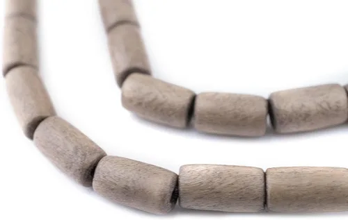 Vista 16 de TheBeadChest - Cuentas de madera natural de tubo azul azul (0.591 x 0.315 in): hilo de cuentas de madera ecológico orgánico para hacer joyas