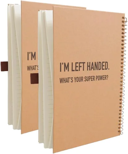 Vista 10 de Urby Cuaderno para zurdos con rayas universitarias, tapa dura, 8.5 x 5.7 pulgadas Papel premium, 160 páginas, 1 tema, regalo ideal para zurdos