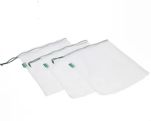 Vista 2 de Earthwise - Bolsas de malla reutilizables para productos agrícolas – lavables Juego de 9 bolsas prémium, con malla transparente, ligeras