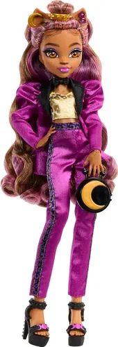 Vista 5 de Muñeca Monster High, Clawdeen Wolf en estilo de fiesta de bola de monstruo con accesorios temáticos incluyendo globos