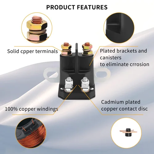 Vista 6 de Relé solenoide de arranque 2410437 compatible con Polaris ATP 330 500 Magnum 330 Scrambler 500 Sportsman 400 600 700 800 Trail Boss 330 2005 Ranger