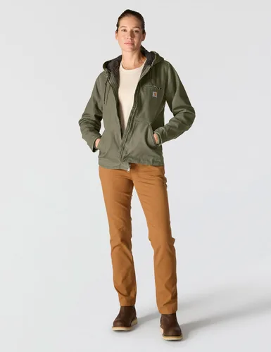 Vista 4 de Carhartt Chaqueta Iconic Washed Duck Sierra para mujer Albahaca
