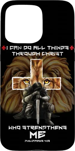 Vista 26 de Fundas para iPhone 11 Christian Phone Cases Men Bible Verse Philippians 4:13 Lion Case