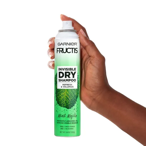 Vista 4 de Garnier Fructis - Champú seco invisible, menta mojito, sin residuos visibles, 4.4 onzas, paquete de 3