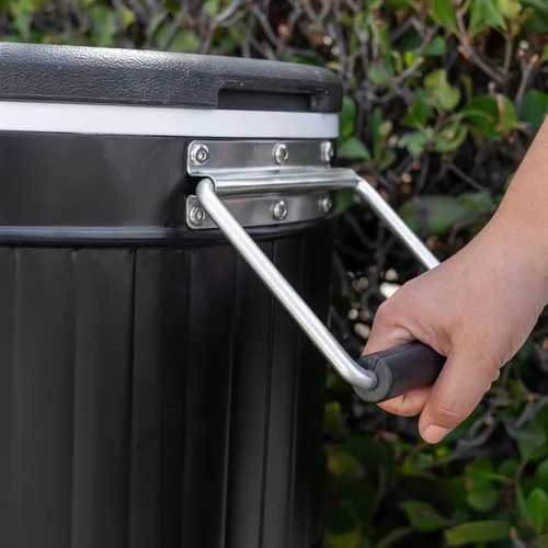 Vista 7 de Permasteel Enfriador de patio rodante: gran hielera para exteriores con ruedas, enfriador de bebidas para patio trasero, barbacoa, portón trasero