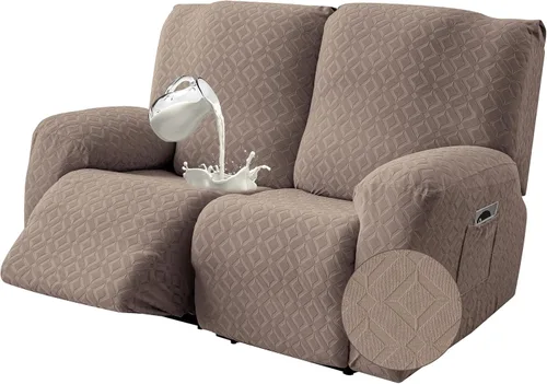 Vista 43 de Gennia Funda Impermeable para Silla Reclinable, Fundas Elásticas para Sofá Reclinable con Bolsillos, Fundas Lavables para Silla Reclinable Lazy Boy