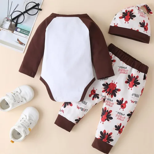 Vista 2 de Frogwill Newborn Infant Baby Girl Clothes Rib Frill Romper Sets Fall Long Sleeve 3 Pcs Pant Outfit