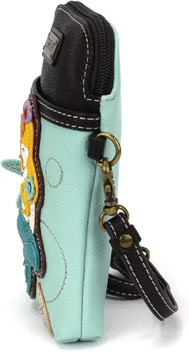 Vista 4 de Chala - Bolsa de piel sintética multicolor con correa ajustable para teléfono celular