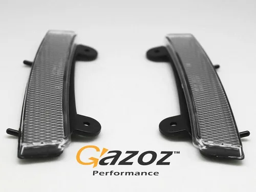 Vista 4 de Reflectores laterales JDM parachoques delantero compatible con lente ahumada 2003 2004 2005 350z z33