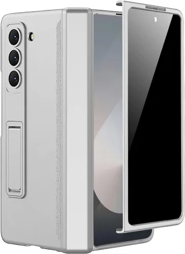 Vista 9 de Miimall Funda para Samsung Galaxy Z Fold 5 con protector de pantalla de privacidad, soporte ajustable integrado y protección magnética de bisagra