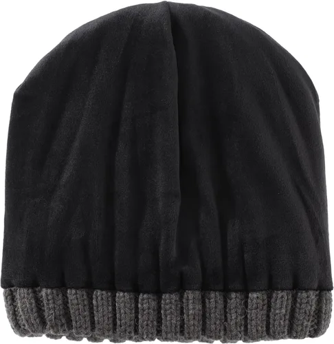 Vista 4 de Home Prefer Gorro de invierno para hombre, gorro de punto de vellón, gorro cálido para hombre y mujer