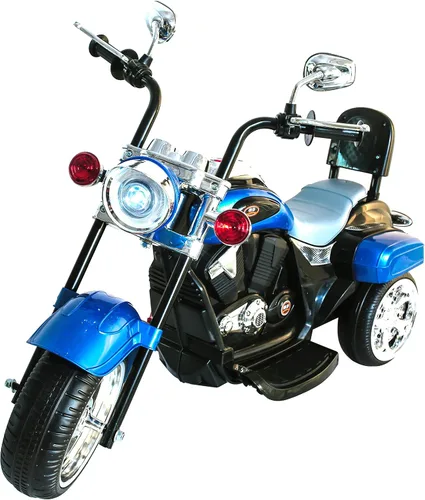 Vista 2 de Freddo Motocicleta de juguete, triciclo de motocicleta de 6 V con luces LED, bocinas hacia adelante/marcha atrás, 2 opciones de velocidad, juguetes